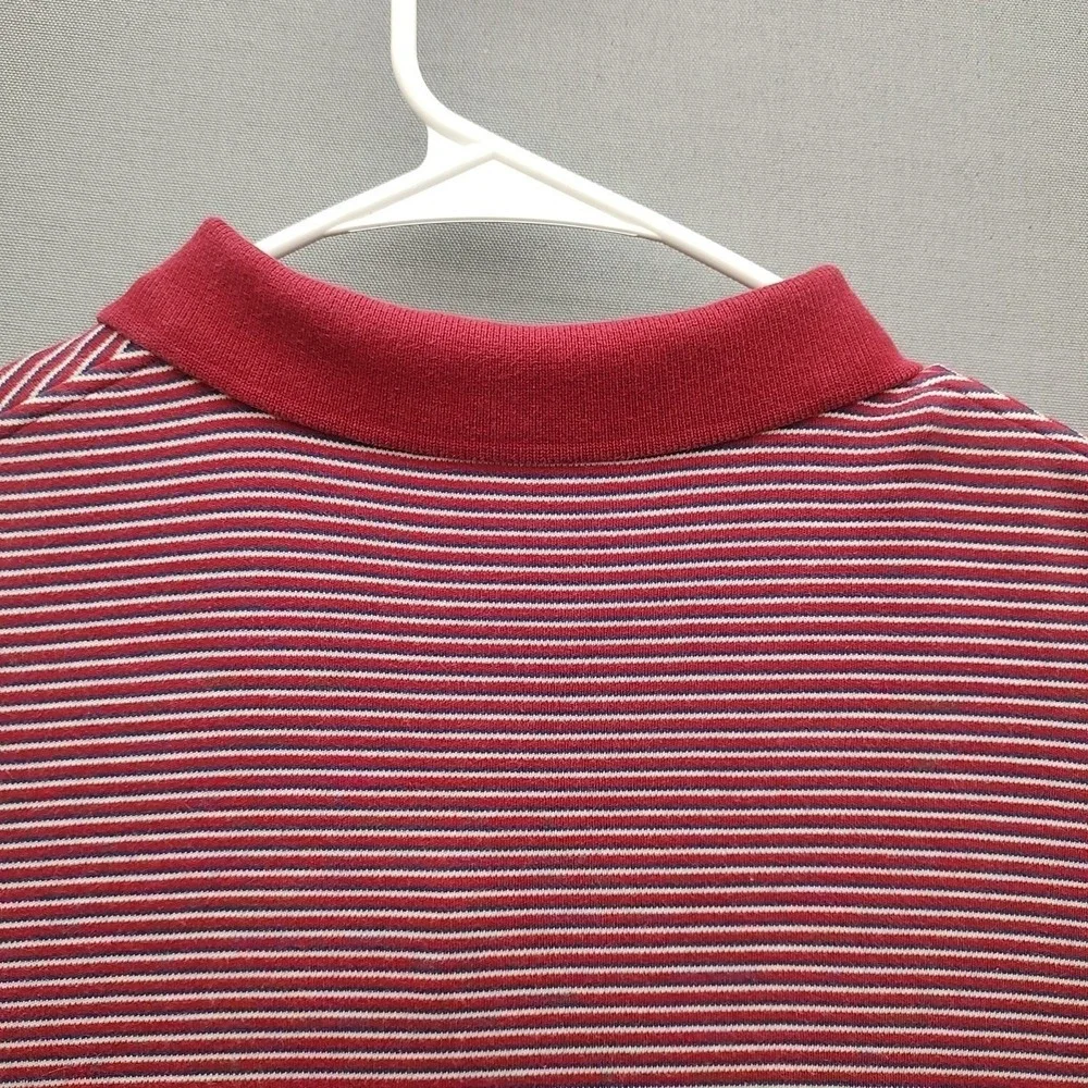 Vintage Polo by Ralph‎ Lauren Shirt Men's Large  Red Stripe Short Sleeve Cotton